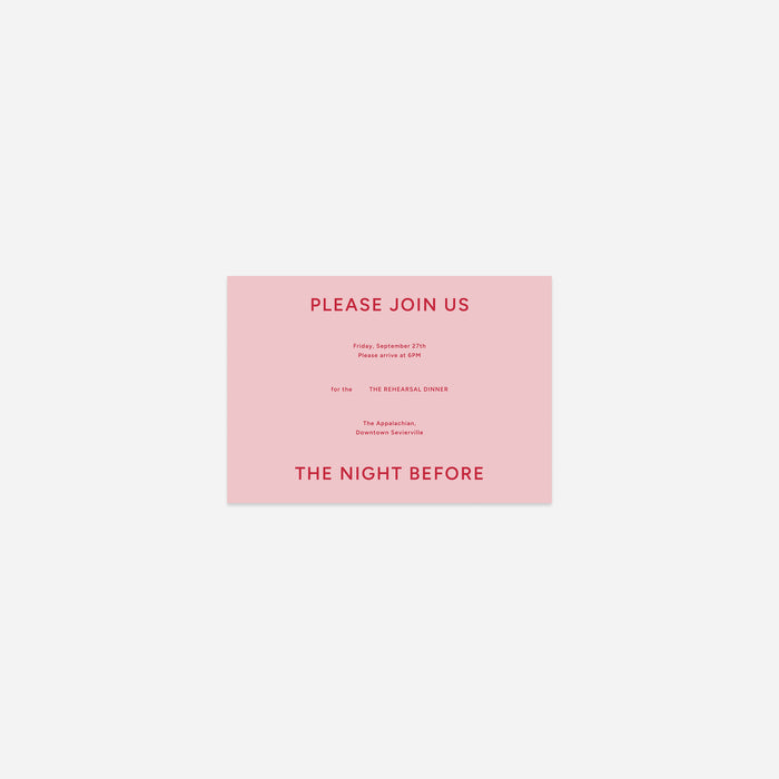 Juniper - Rehearsal Dinner Card