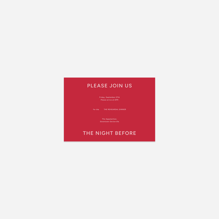 Juniper - Rehearsal Dinner Card