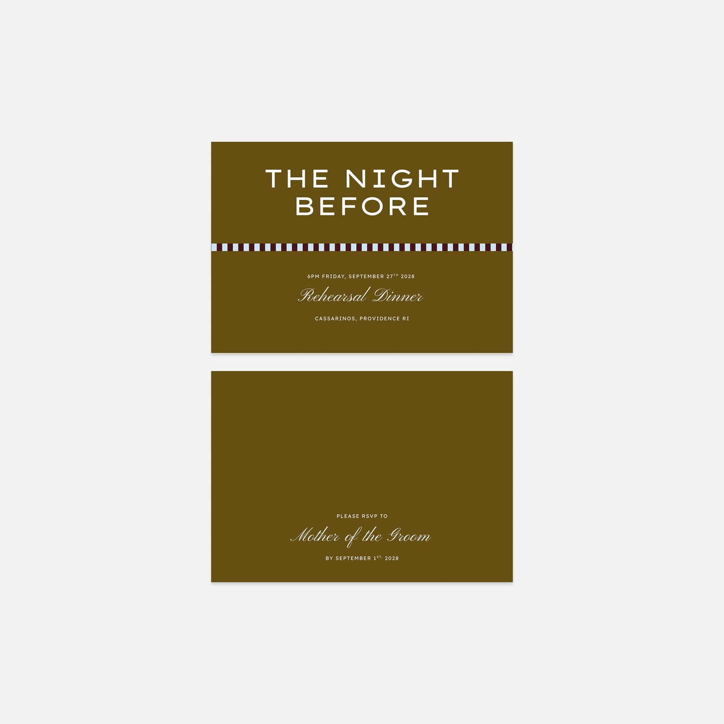 Red Velvet - Rehearsal Dinner Card