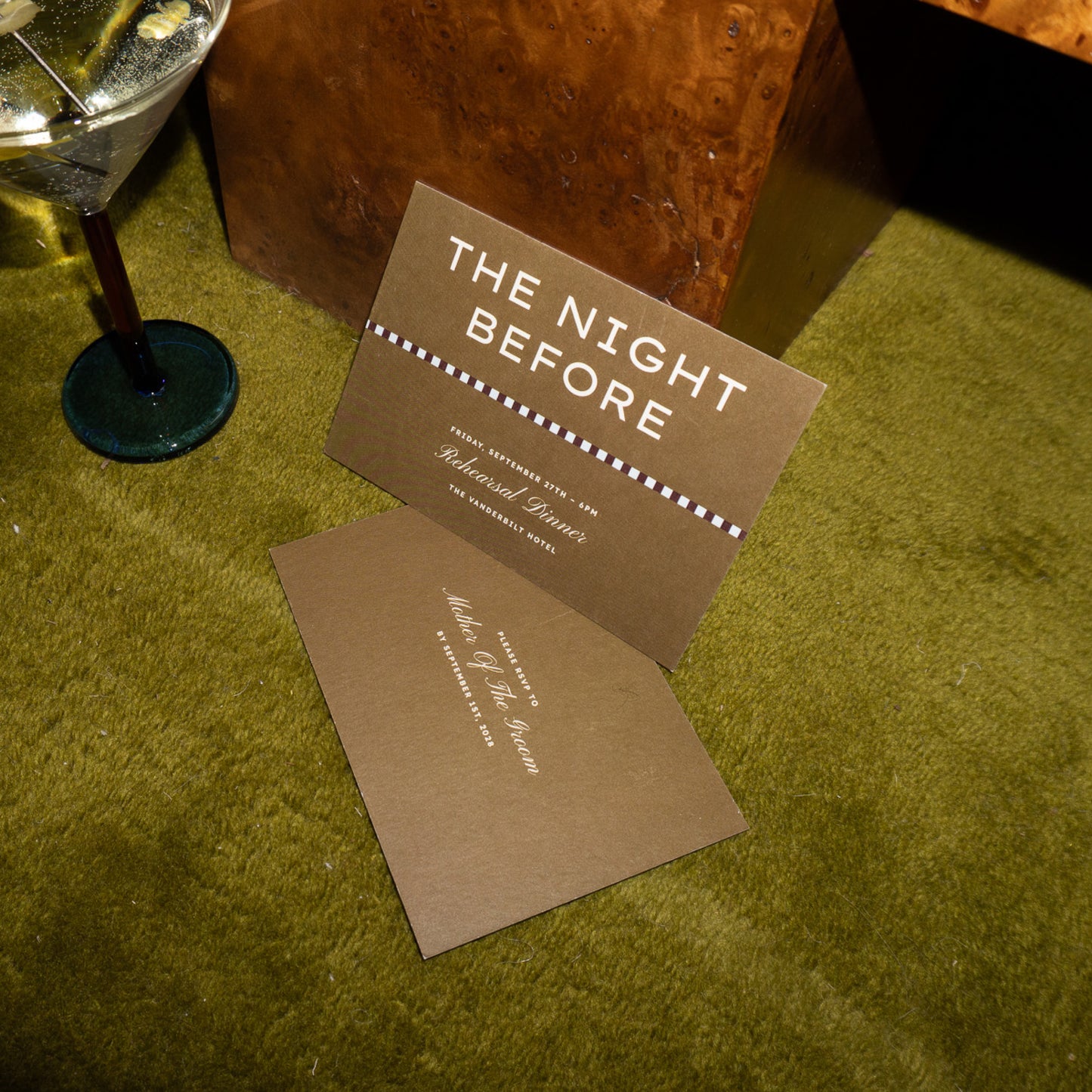 Red Velvet - Rehearsal Dinner Card