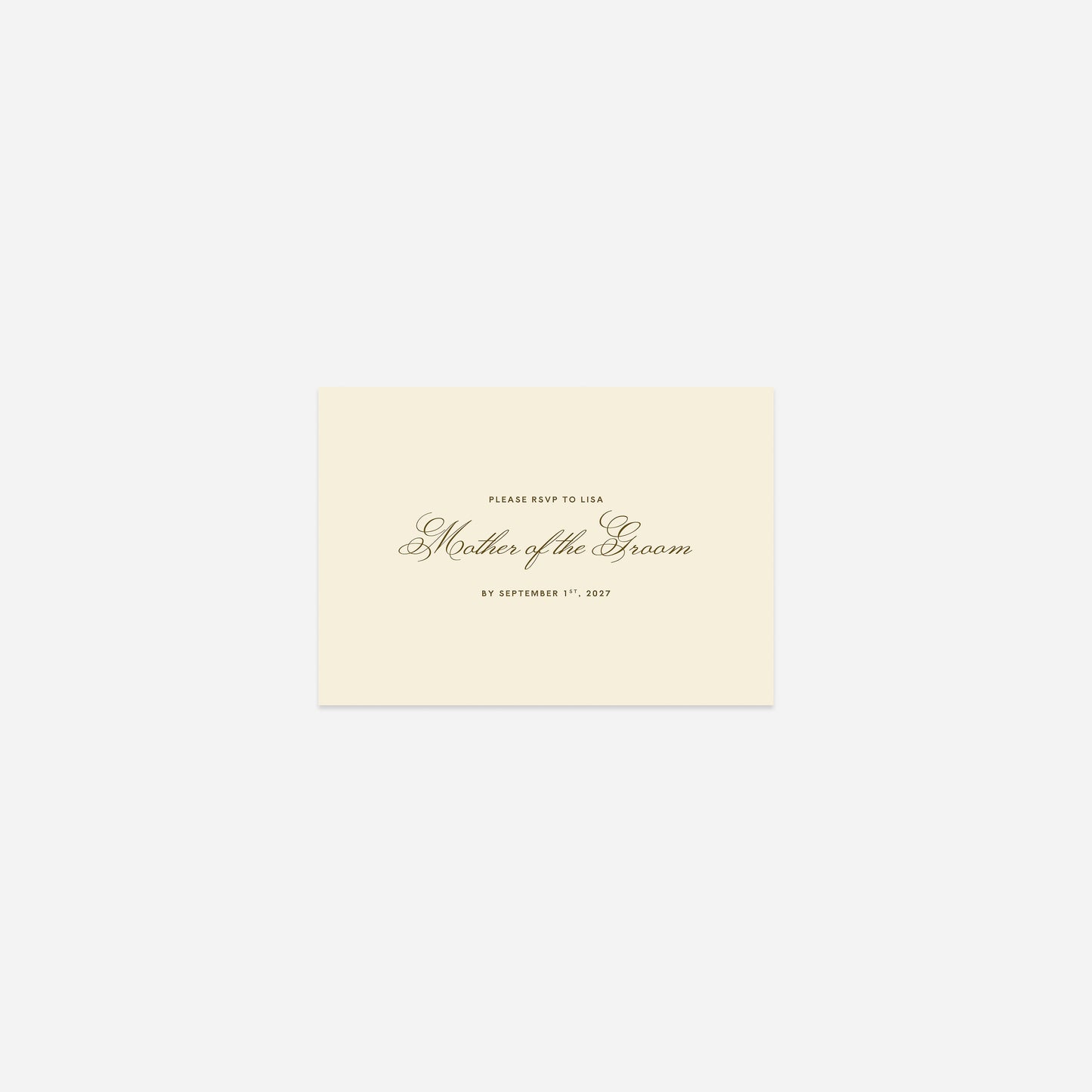 Rosewood - Rehearsal Dinner Card